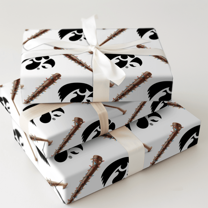 Jingle Ballpark Hawkeyes - Wrapping Paper - Aspen & Arlo