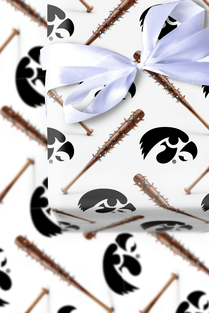 Jingle Ballpark Hawkeyes - Wrapping Paper - Aspen & Arlo