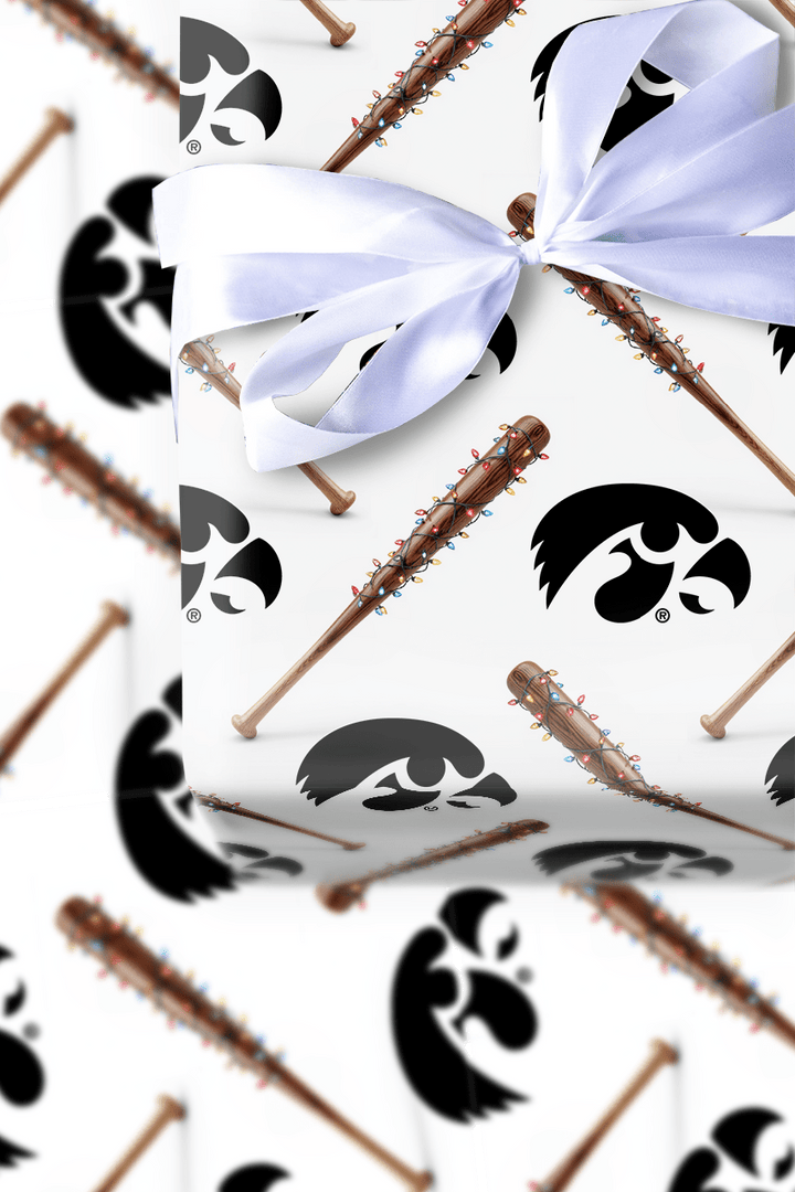 Jingle Ballpark Hawkeyes - Wrapping Paper - Aspen & Arlo
