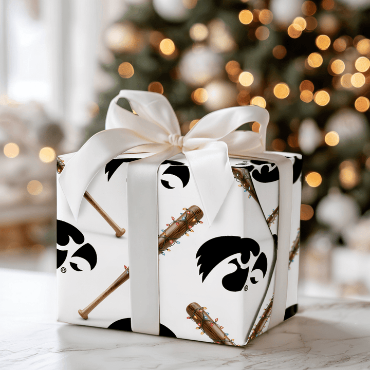 Jingle Ballpark Hawkeyes - Wrapping Paper - Aspen & Arlo