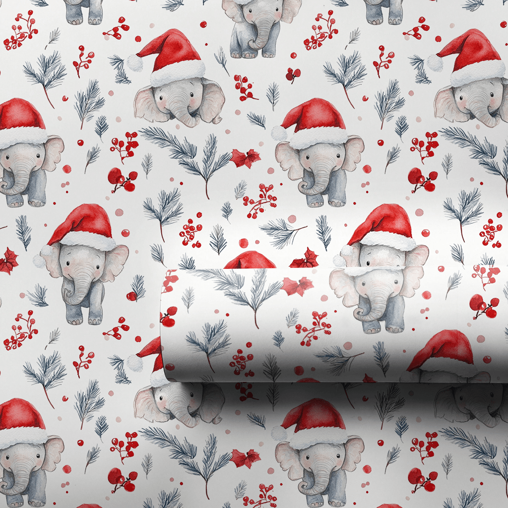 Santa Hat Stompers - Wrapping Paper - Aspen & Arlo
