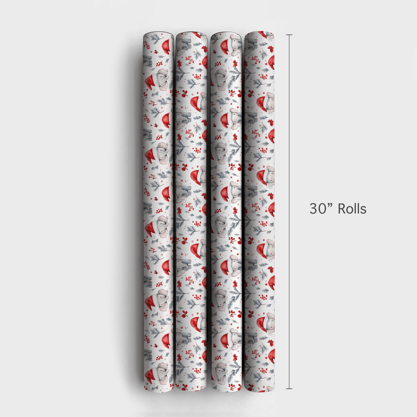 Santa Hat Stompers - Wrapping Paper - Aspen & Arlo
