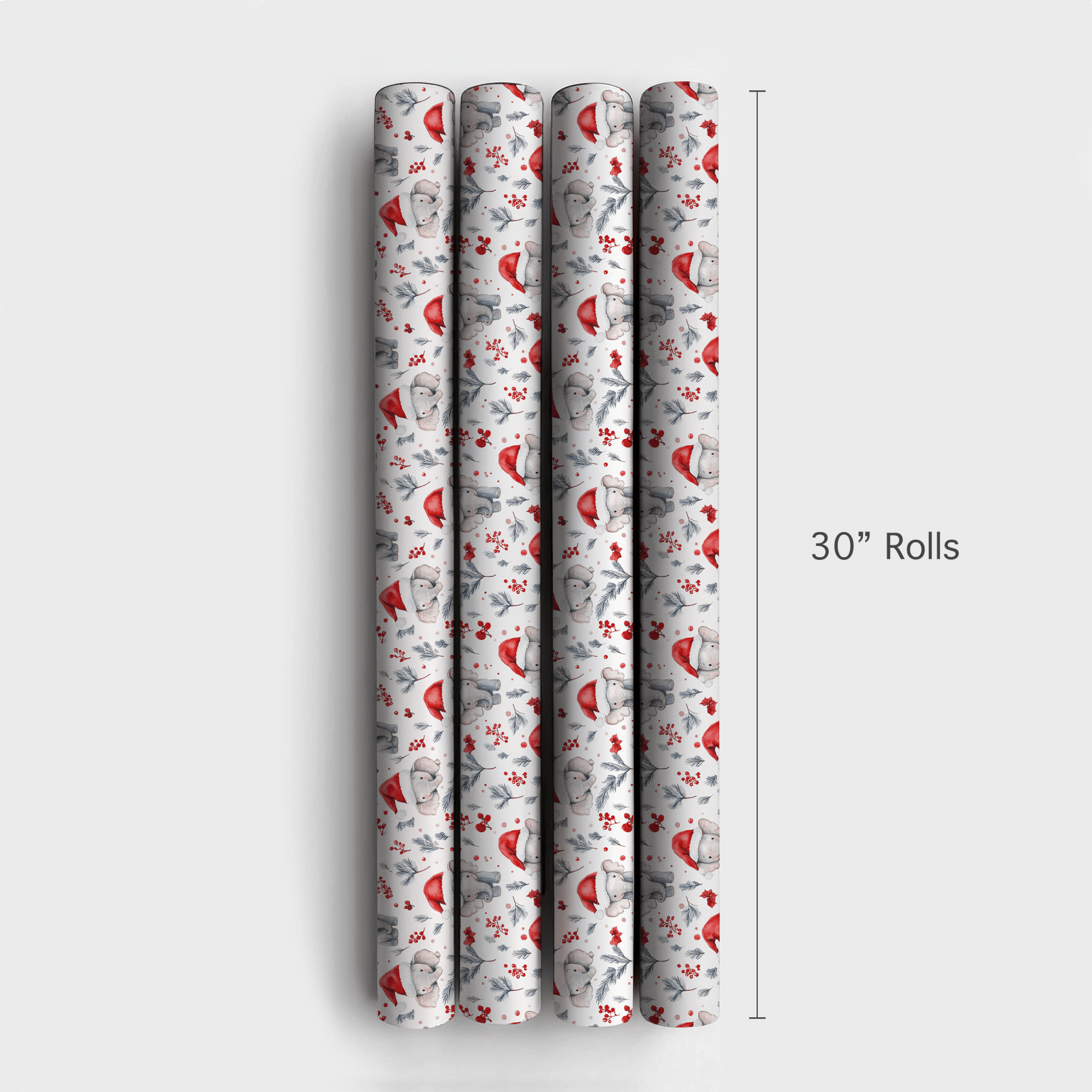 Santa Hat Stompers - Wrapping Paper - Aspen & Arlo