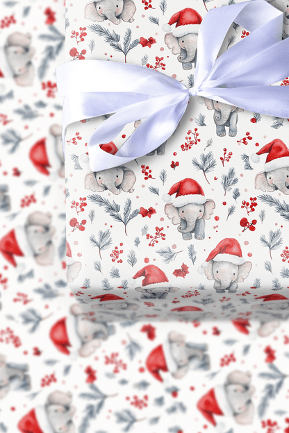 Santa Hat Stompers - Wrapping Paper - Aspen & Arlo