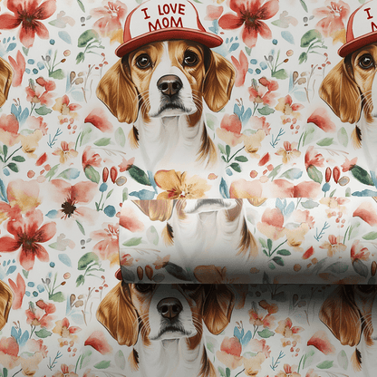 Mom's Favorite Beagle - Wrapping Paper - Aspen & Arlo