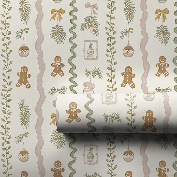 Neutral Christmas Stripes