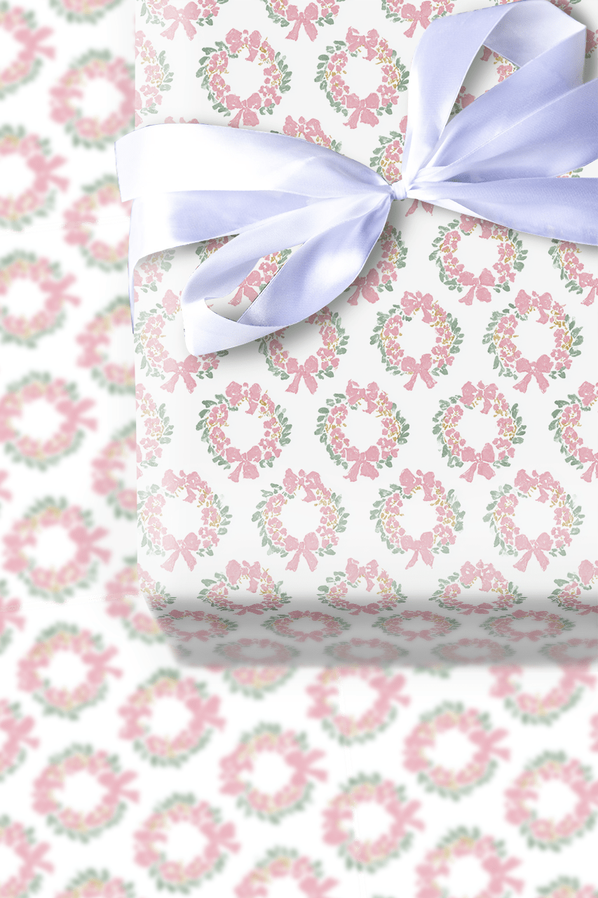 Blush Wreaths - Wrapping Paper - Aspen & Arlo