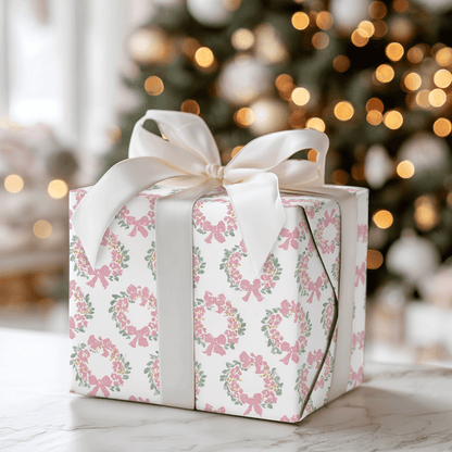 Blush Wreaths - Wrapping Paper - Aspen & Arlo