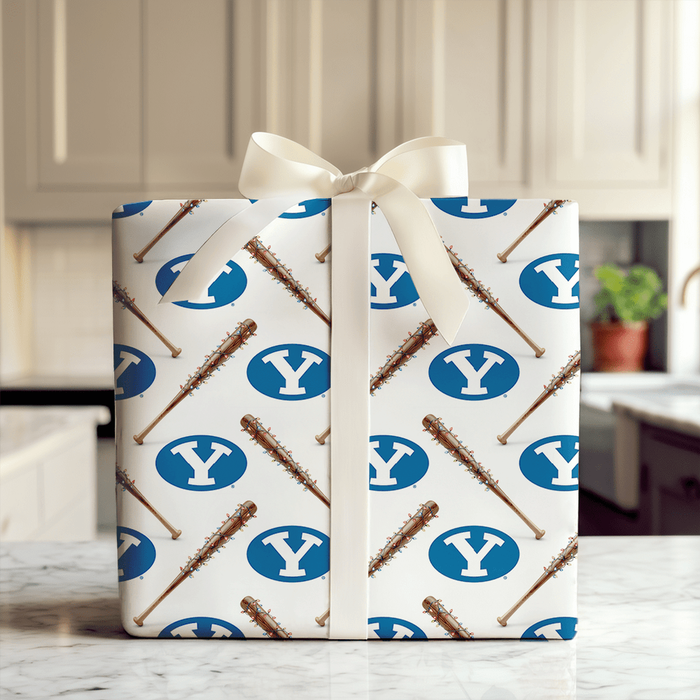 BYU Holiday Home Run - Wrapping Paper - Aspen & Arlo