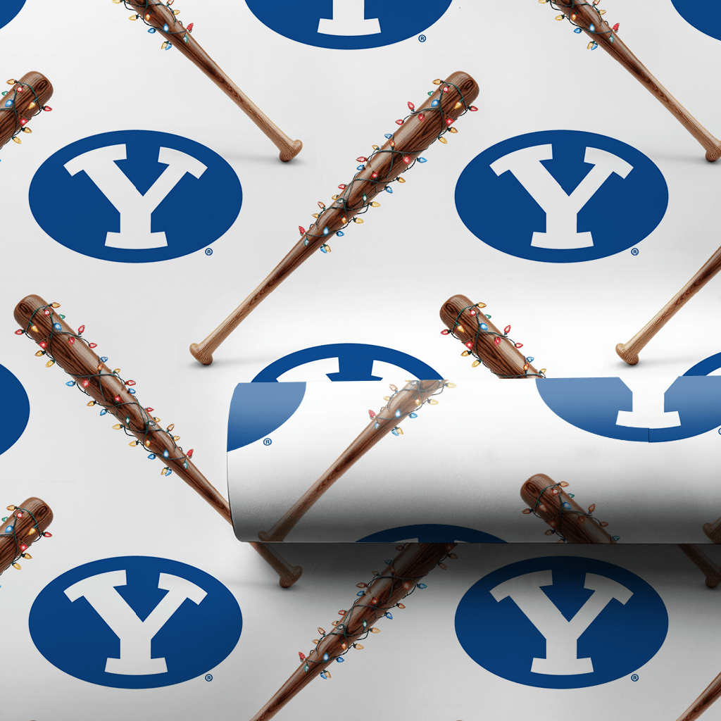 BYU Holiday Home Run - Wrapping Paper - Aspen & Arlo