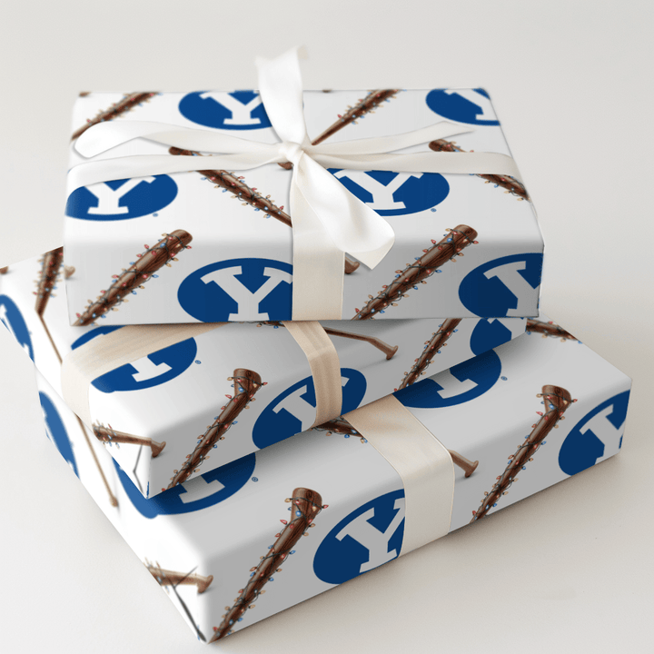 BYU Holiday Home Run - Wrapping Paper - Aspen & Arlo
