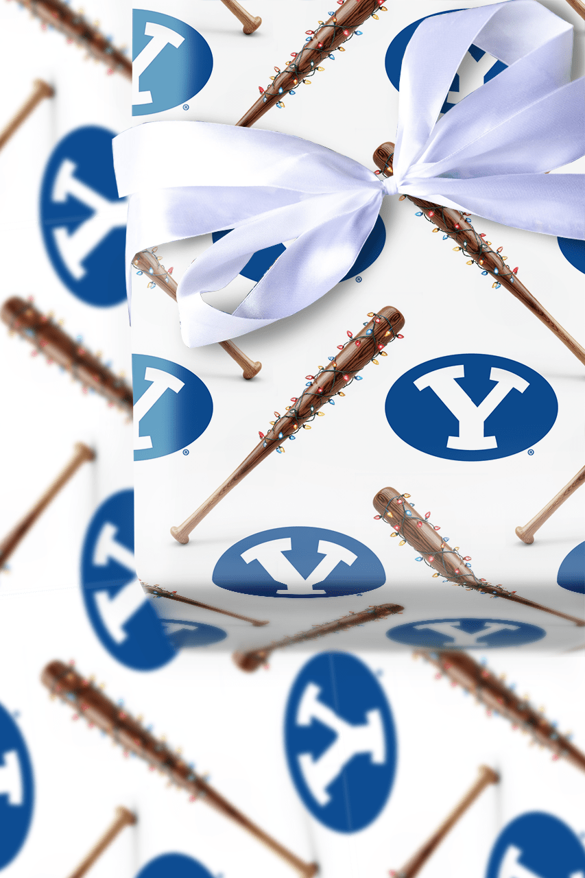 BYU Holiday Home Run - Wrapping Paper - Aspen & Arlo