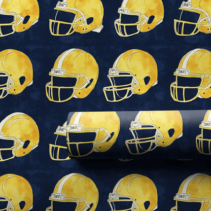 Cheering on Blue - Wrapping Paper - Aspen & Arlo