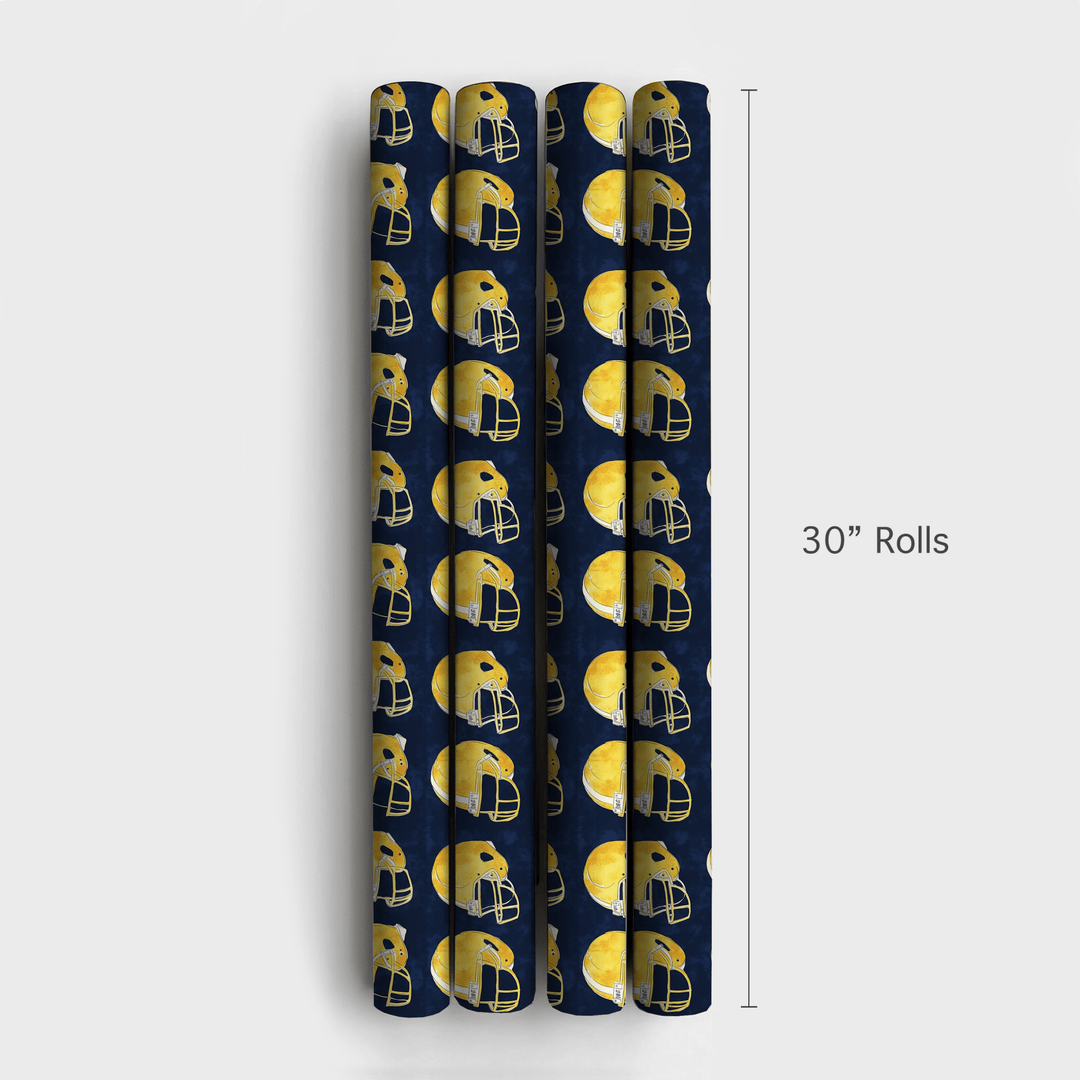 Cheering on Blue - Wrapping Paper - Aspen & Arlo