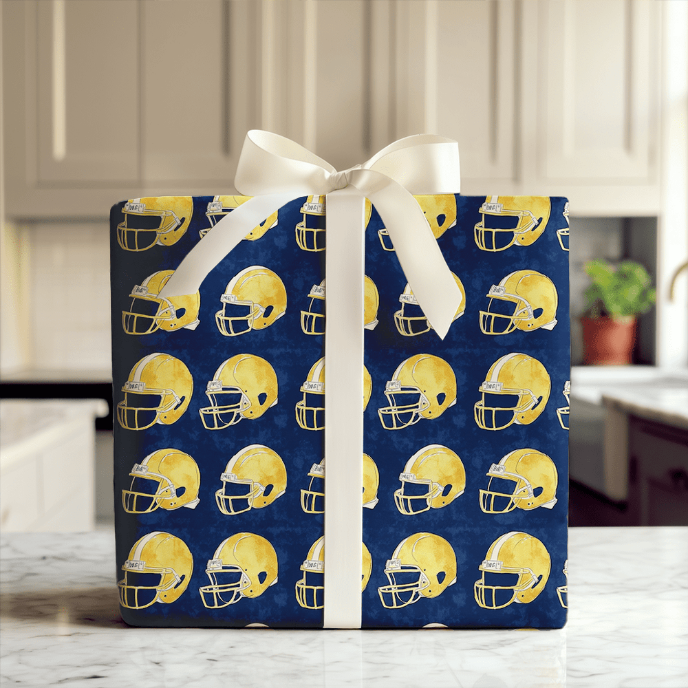Cheering on Blue - Wrapping Paper - Aspen & Arlo