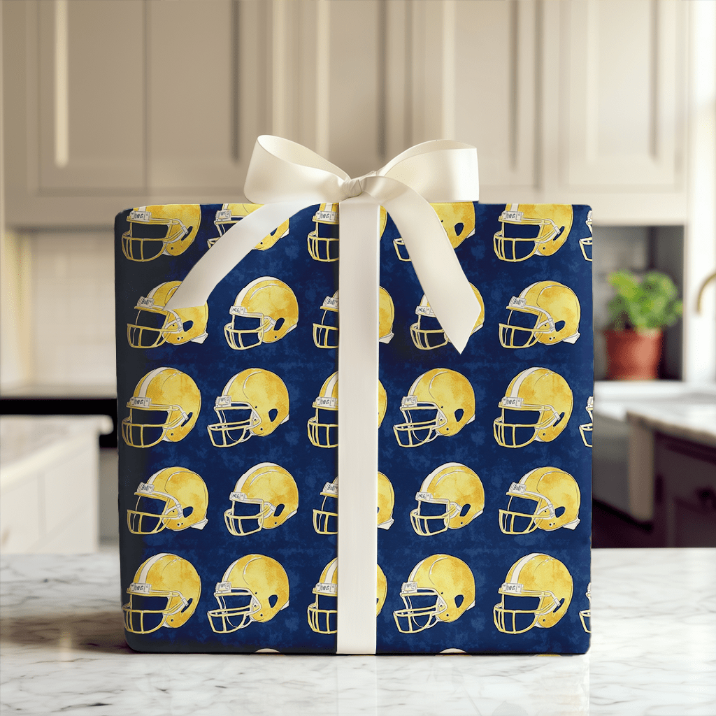 Cheering on Blue - Wrapping Paper - Aspen & Arlo