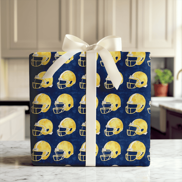 Cheering on Blue - Wrapping Paper - Aspen & Arlo