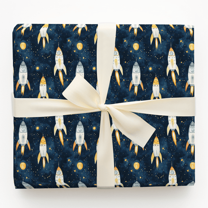 To the Moon and Cake - Wrapping Paper - Aspen & Arlo