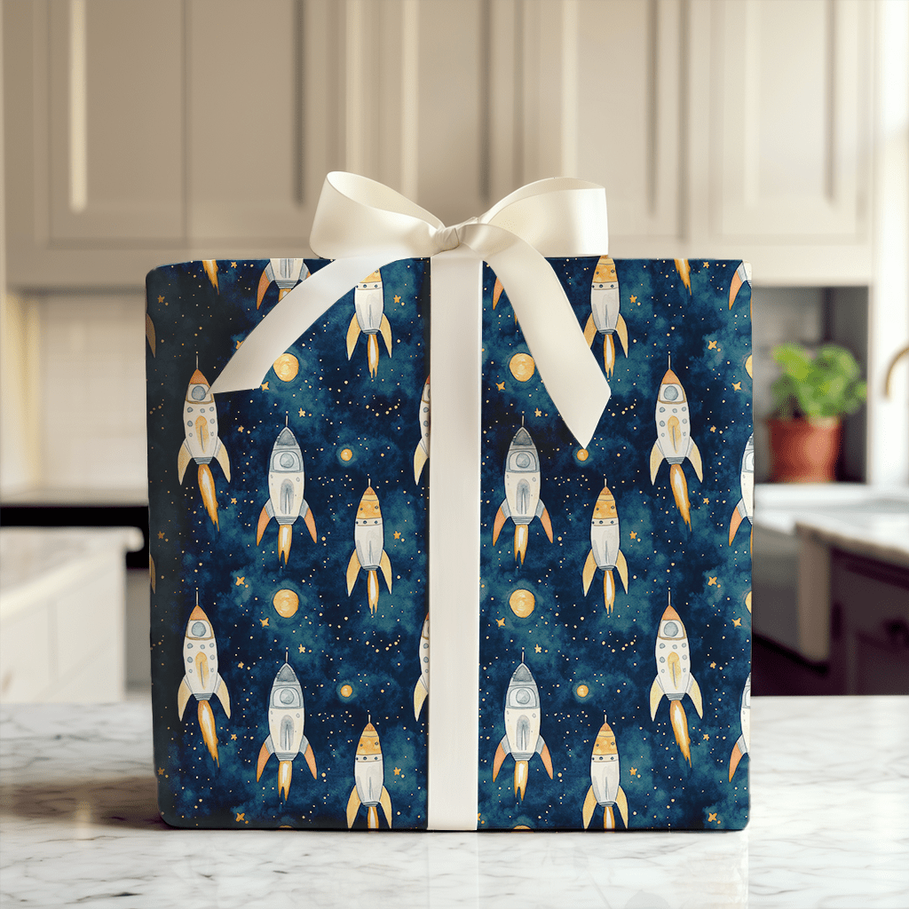 To the Moon and Cake - Wrapping Paper - Aspen & Arlo