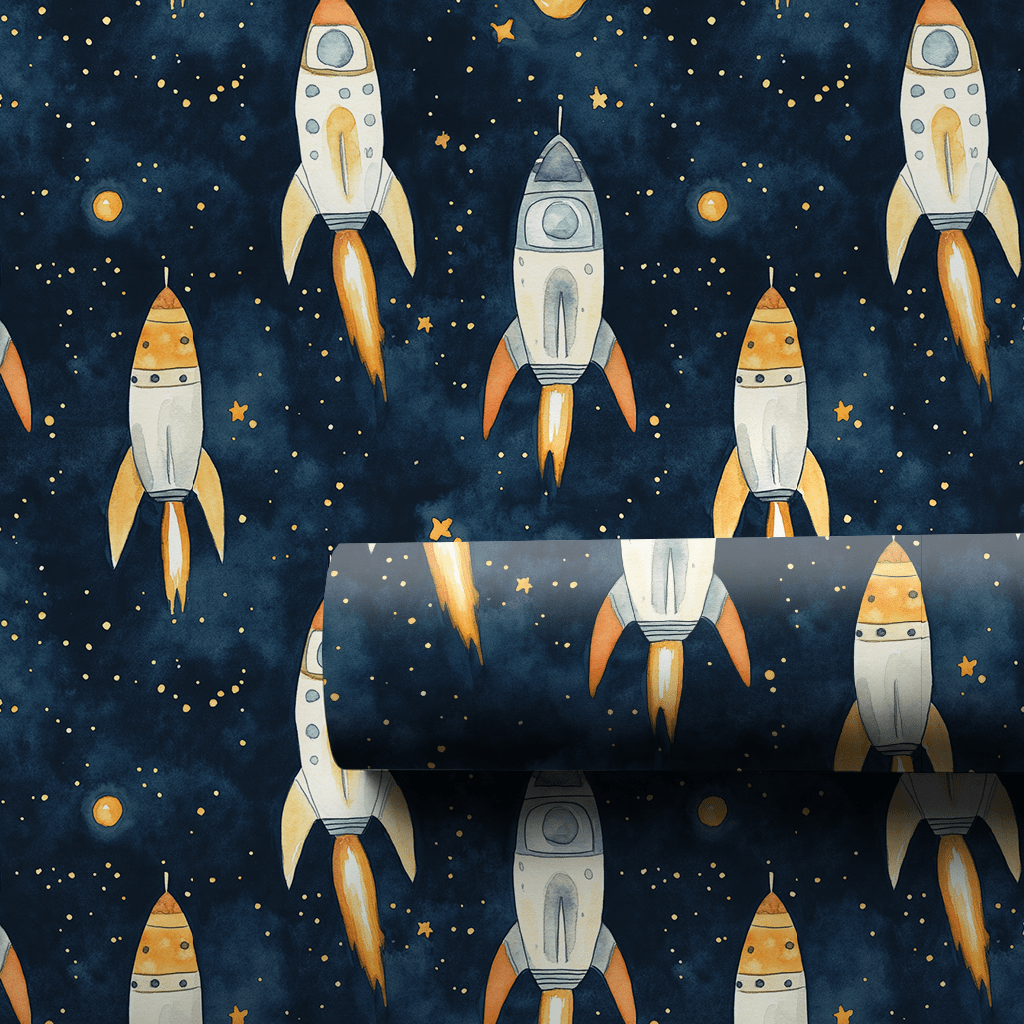 To the Moon and Cake - Wrapping Paper - Aspen & Arlo
