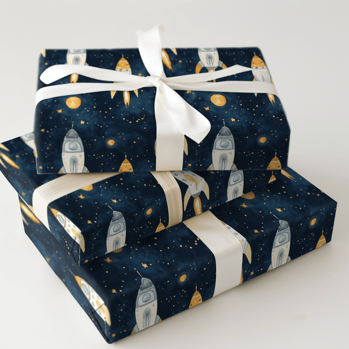 To the Moon and Cake - Wrapping Paper - Aspen & Arlo