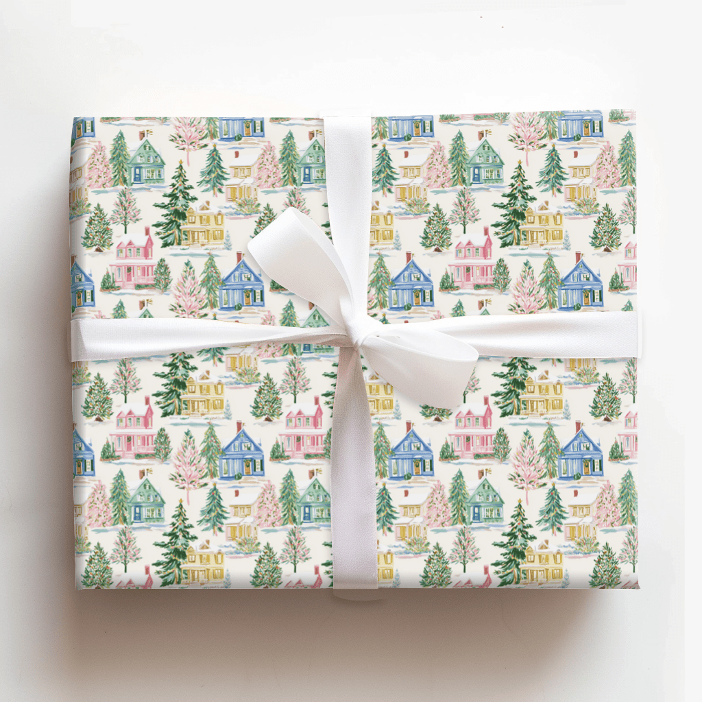 Peppermint Village - Wrapping Paper - Aspen & Arlo