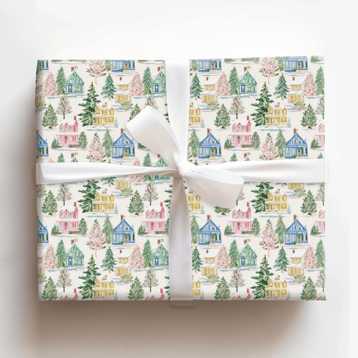 Peppermint Village - Wrapping Paper - Aspen & Arlo
