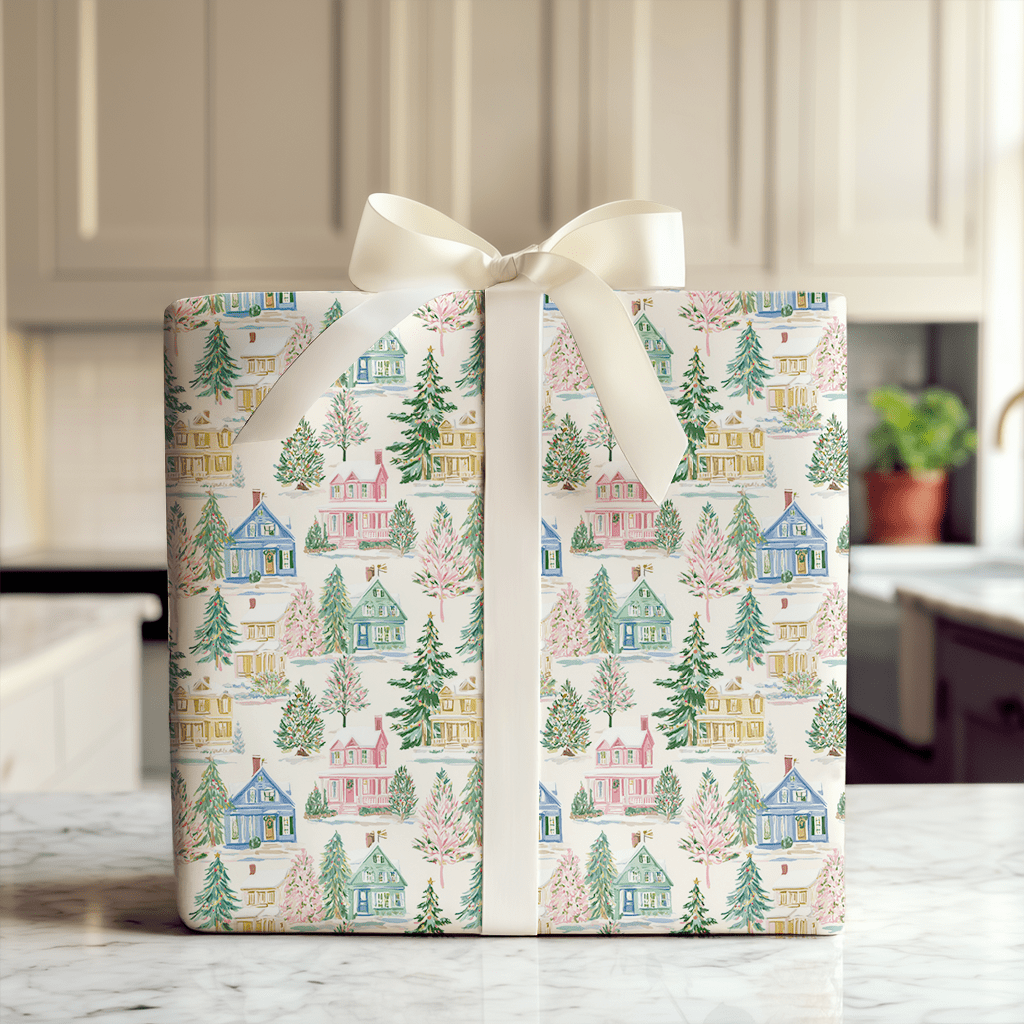 Peppermint Village - Wrapping Paper - Aspen & Arlo