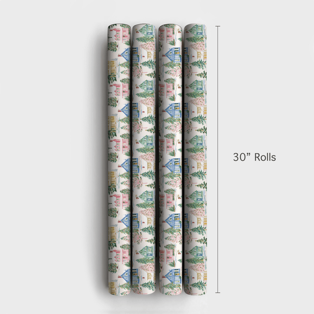Peppermint Village - Wrapping Paper - Aspen & Arlo
