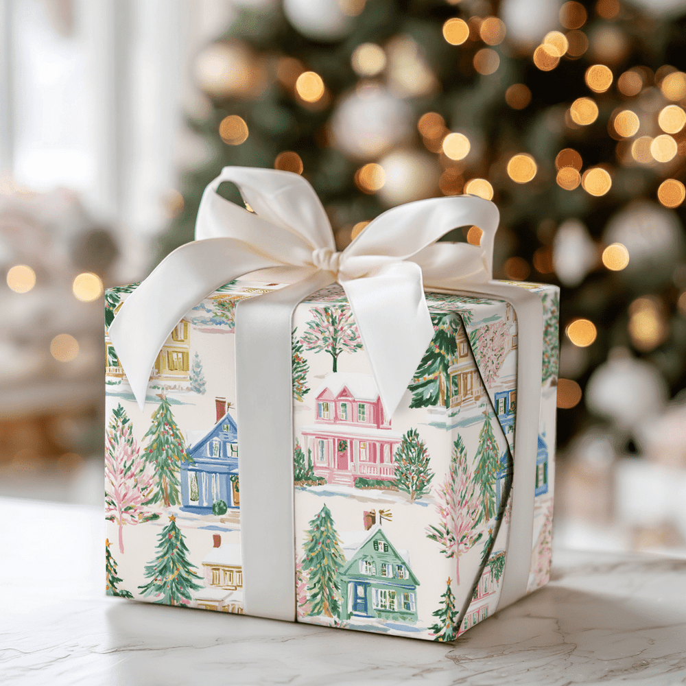Peppermint Village - Wrapping Paper - Aspen & Arlo