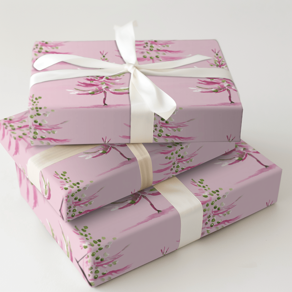 Pink Frost - Wrapping Paper - Aspen & Arlo