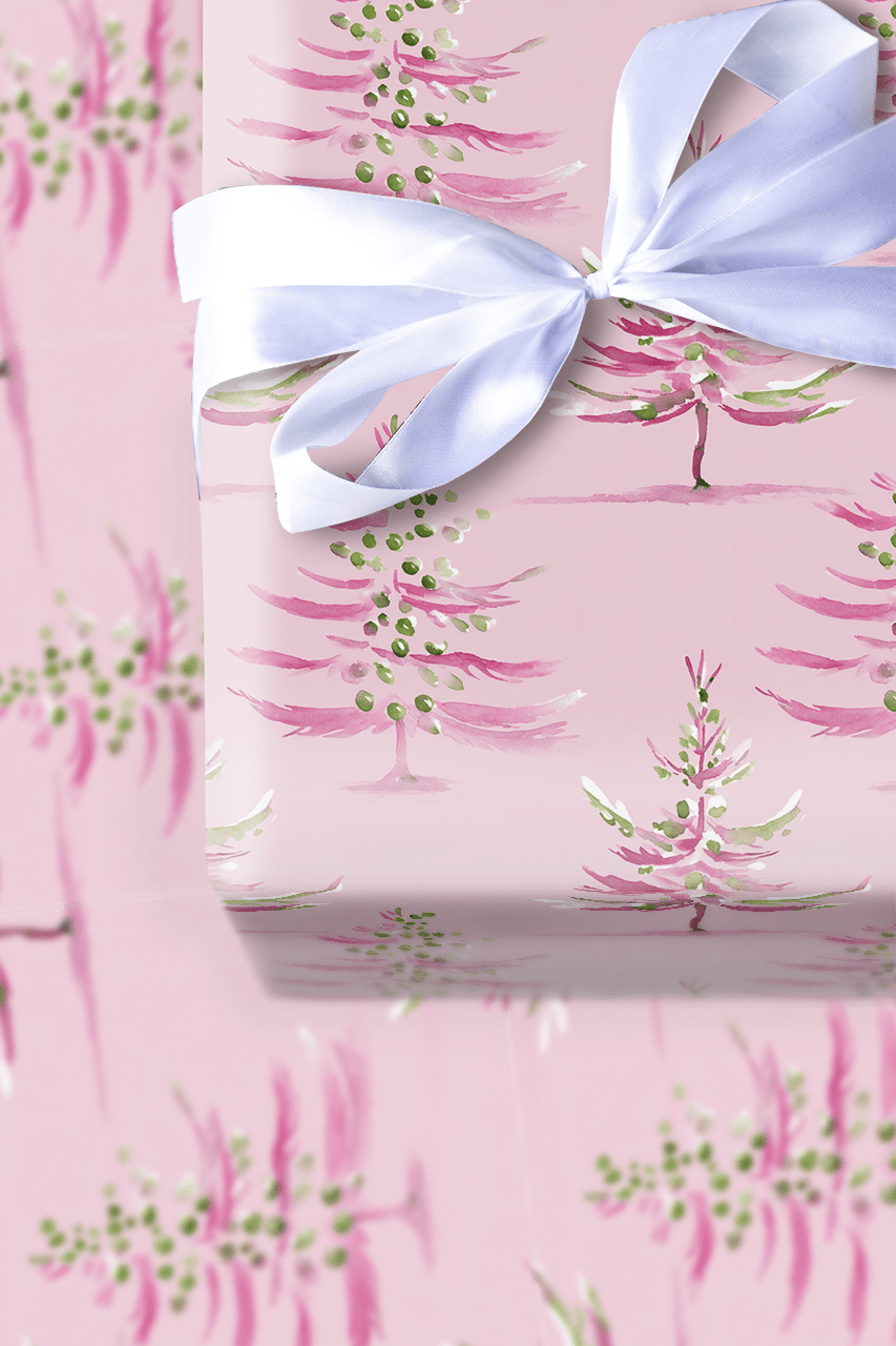 Pink Frost - Wrapping Paper - Aspen & Arlo