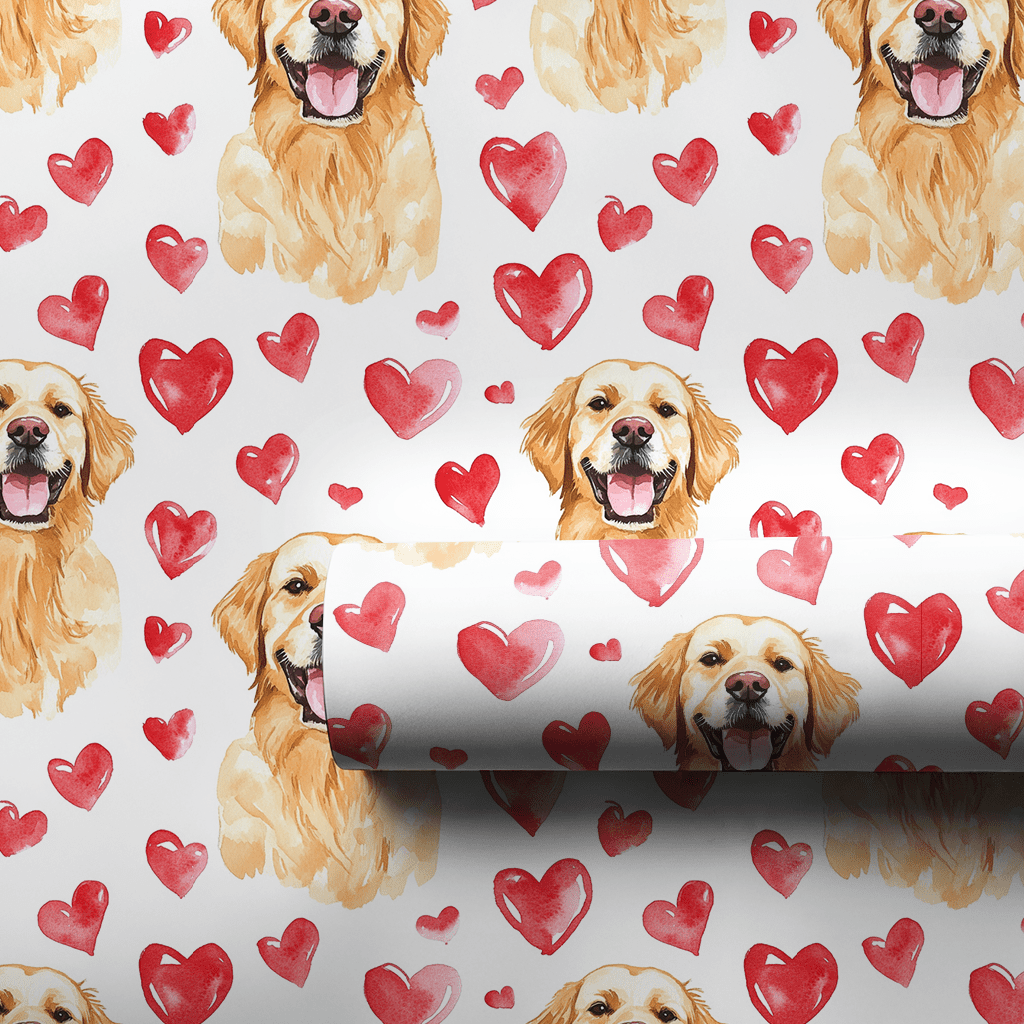 I Heart My Golden - Wrapping Paper - Aspen & Arlo