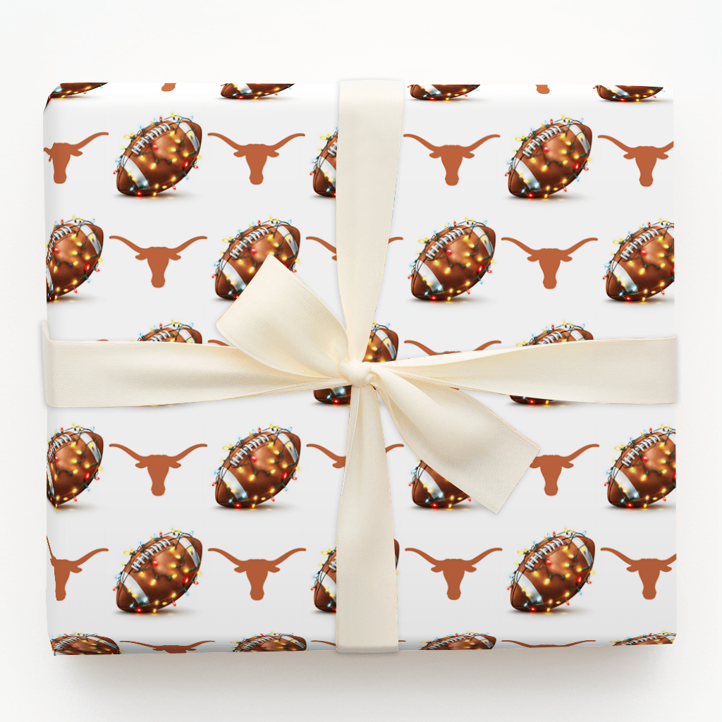 Longhorn End Zone Lights - Wrapping Paper - Aspen & Arlo