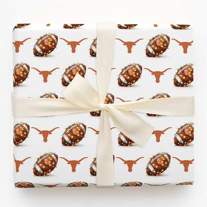 Longhorn End Zone Lights - Wrapping Paper - Aspen & Arlo
