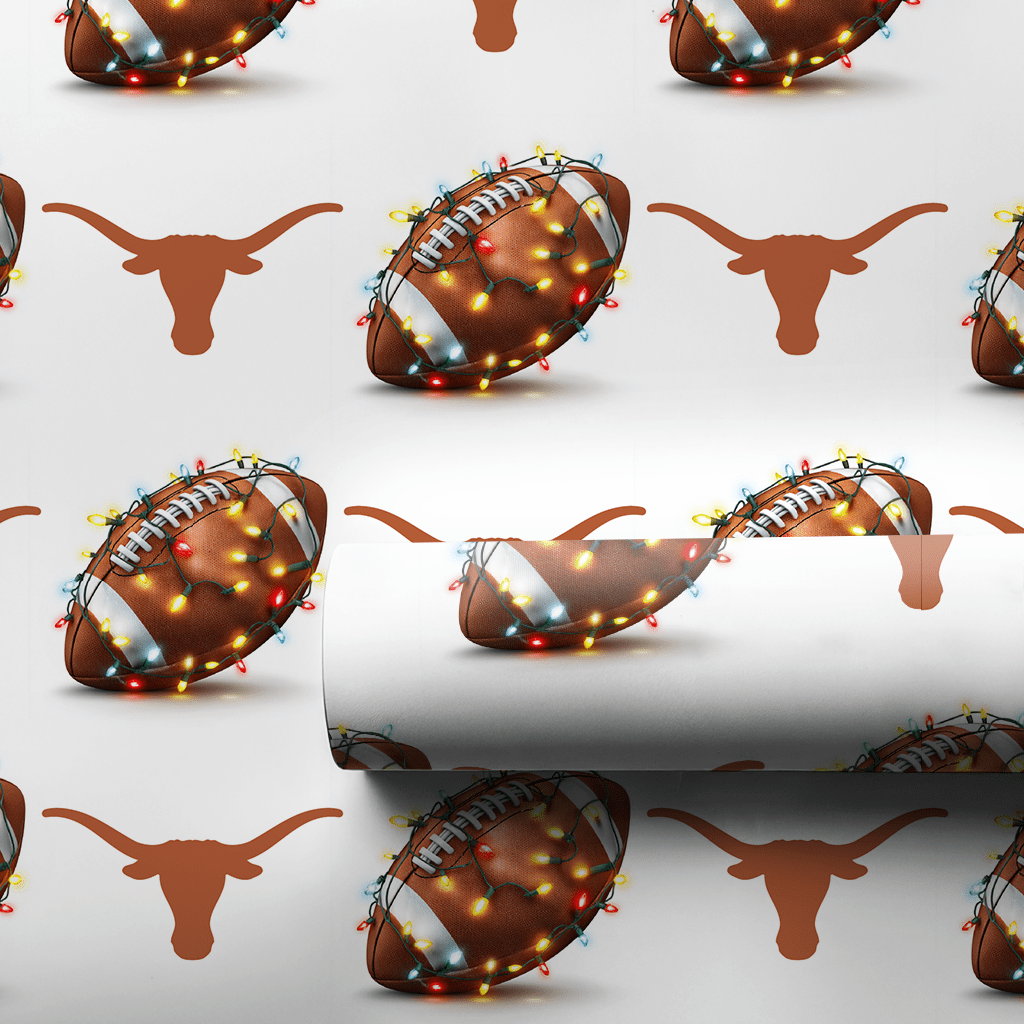 Longhorn End Zone Lights - Wrapping Paper - Aspen & Arlo