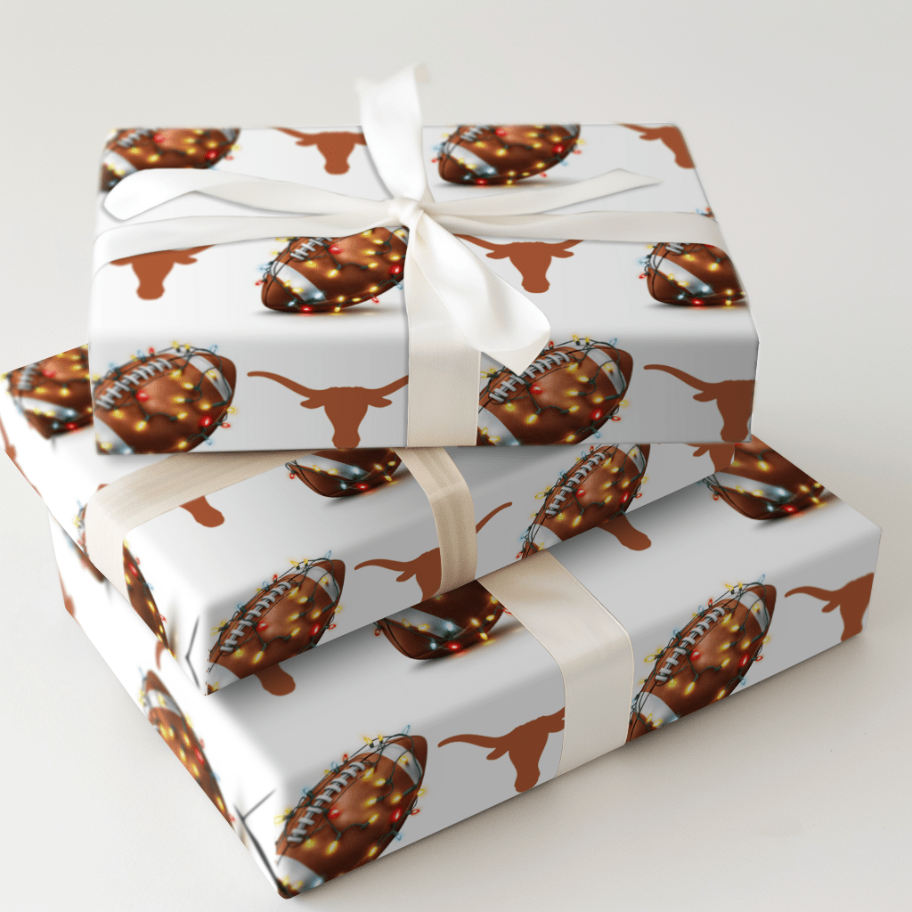 Longhorn End Zone Lights - Wrapping Paper - Aspen & Arlo