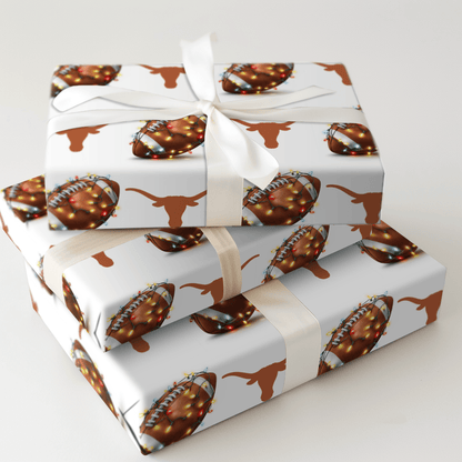 Longhorn End Zone Lights - Wrapping Paper - Aspen & Arlo