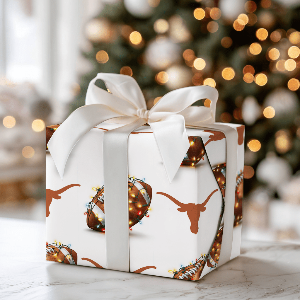 Longhorn End Zone Lights - Wrapping Paper - Aspen & Arlo