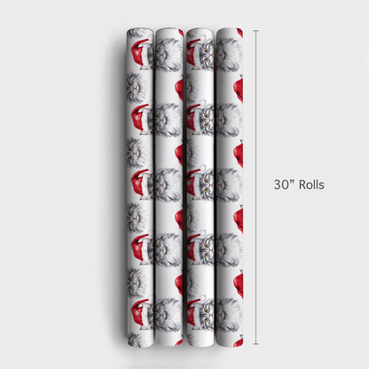Maine Coon Santa - Wrapping Paper - Aspen & Arlo