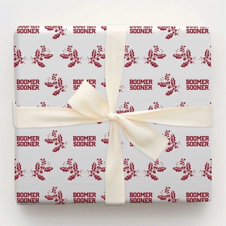 Boomer Sooner Holly - Wrapping Paper - Aspen & Arlo