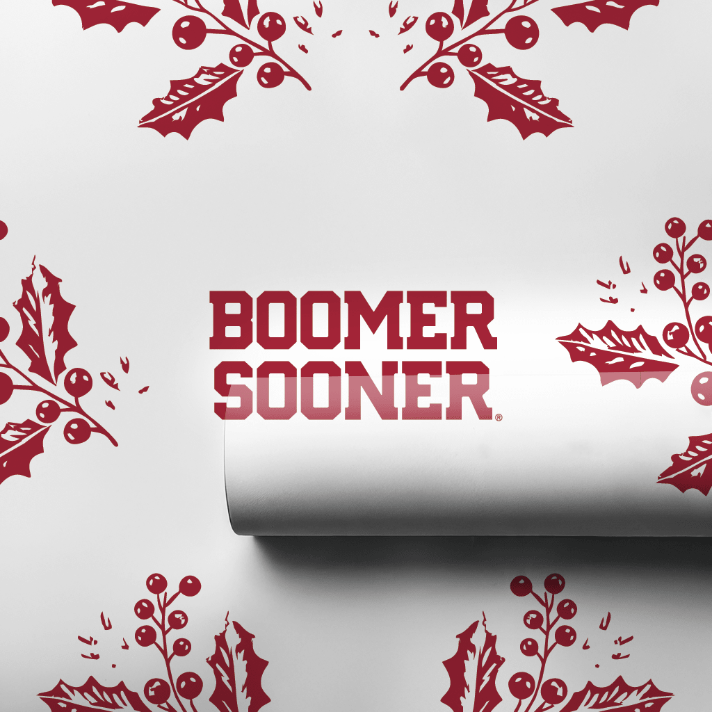 Boomer Sooner Holly - Wrapping Paper - Aspen & Arlo