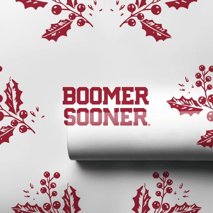 Boomer Sooner Holly - Wrapping Paper - Aspen & Arlo