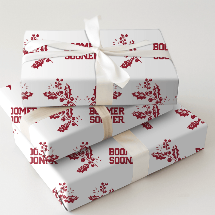 Boomer Sooner Holly - Wrapping Paper - Aspen & Arlo