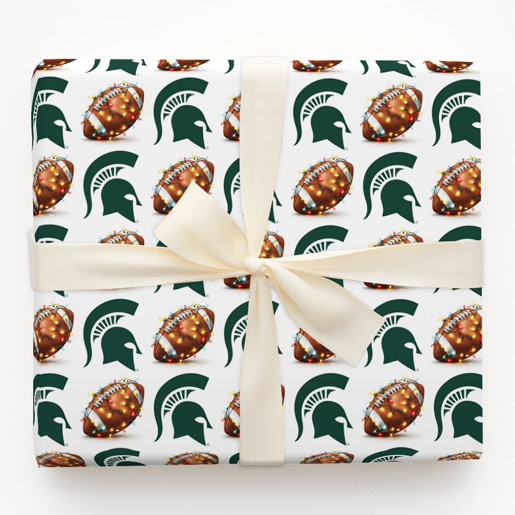 Spartan End Zone Lights - Wrapping Paper - Aspen & Arlo