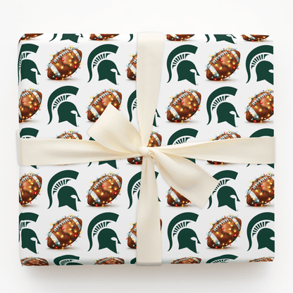 Spartan End Zone Lights - Wrapping Paper - Aspen & Arlo