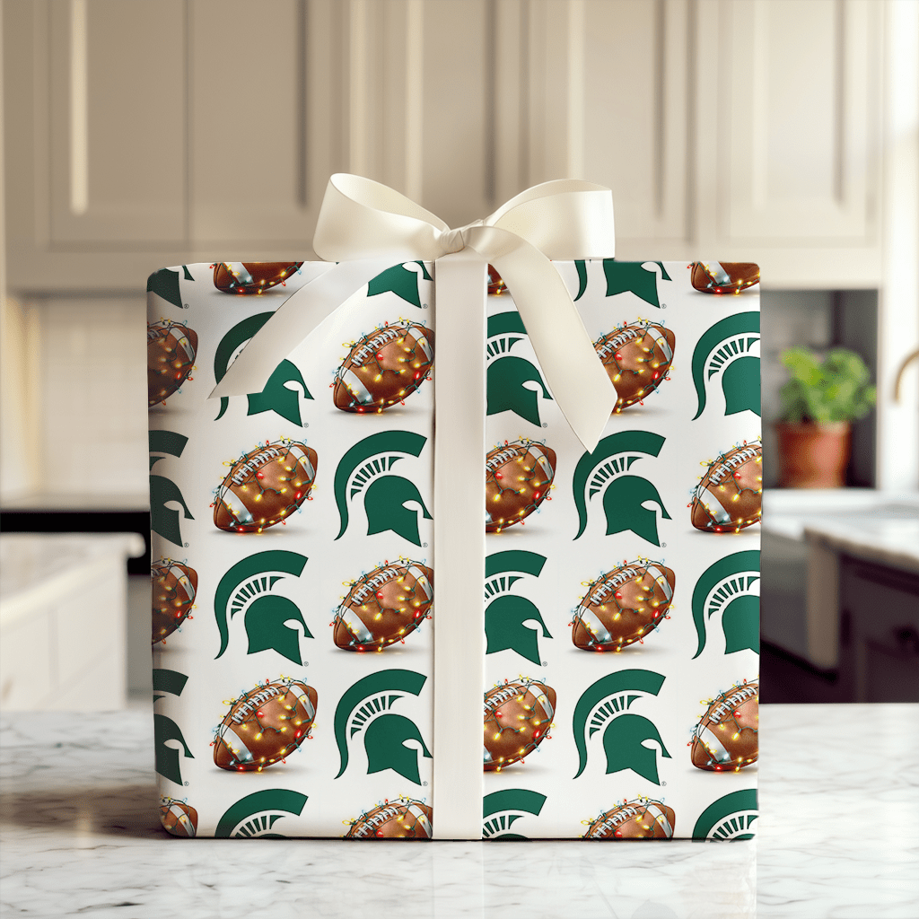 Spartan End Zone Lights - Wrapping Paper - Aspen & Arlo