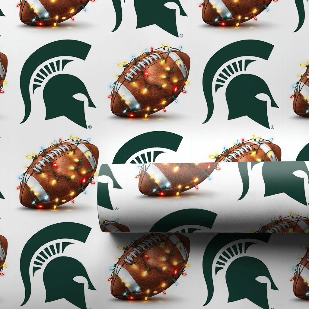 Spartan End Zone Lights - Wrapping Paper - Aspen & Arlo