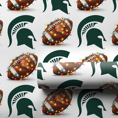 Spartan End Zone Lights - Wrapping Paper - Aspen & Arlo