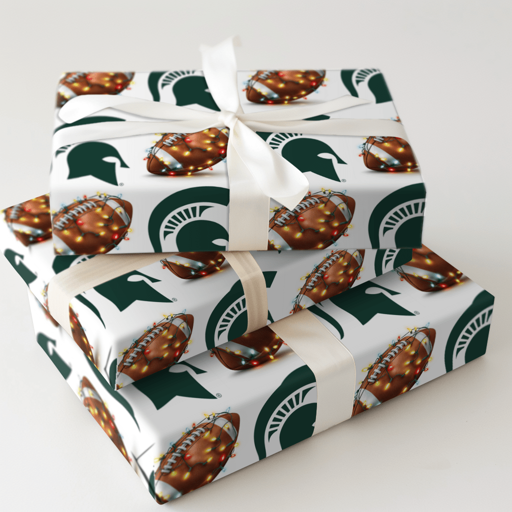 Spartan End Zone Lights - Wrapping Paper - Aspen & Arlo